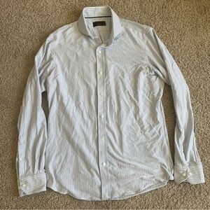 Greyson Birmingham Striped Button Down Long Sleeve Stretch Shirt
